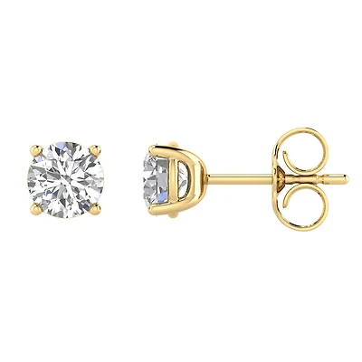 Above Love Lab Grown 1.60CTW Diamond Stud Earrings in 14K Yellow Gold