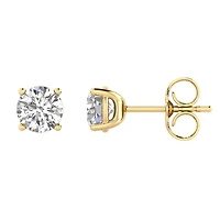 Above Love Lab Grown 1.60CTW Diamond Stud Earrings in 14K Yellow Gold