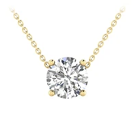 Above Love Lab Grown 1.14CT Diamond Solitaire Necklace in 14K Yellow Gold