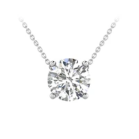 Above Love Lab Grown 1.70CT Diamond Solitaire Necklace in 14K White Gold