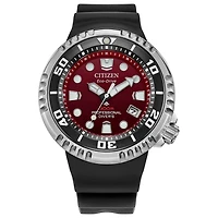 Citizen Men's Silver-Tone Red Promaster Diver E365 Watch