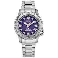 Citizen Ladies' Silver-Tone Purple Promaster Dive Watch