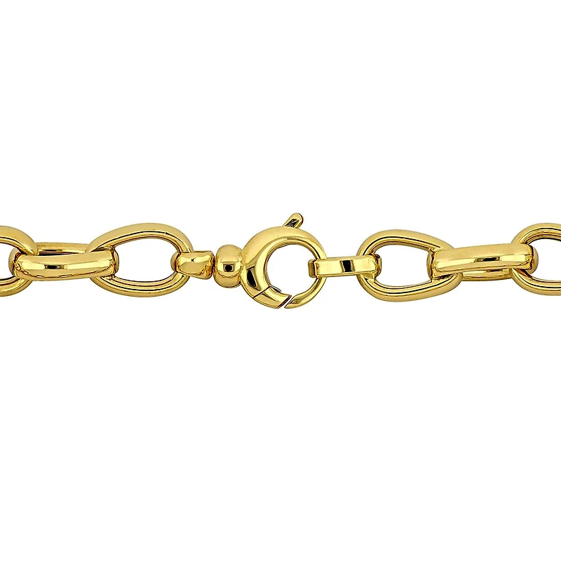 Julianna B 14K Yellow Gold 6.8mm Pear Shaped 7.5" Link Bracelet