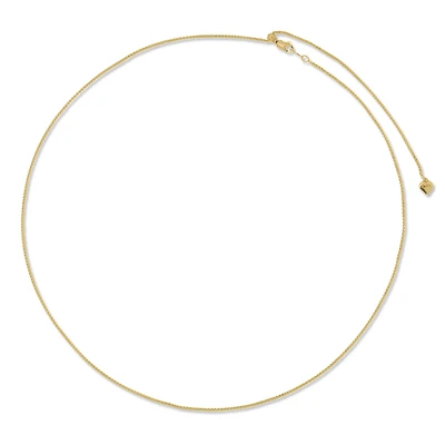 14K Yellow Gold Adjustable 22" 0.9mm Wheat Chain