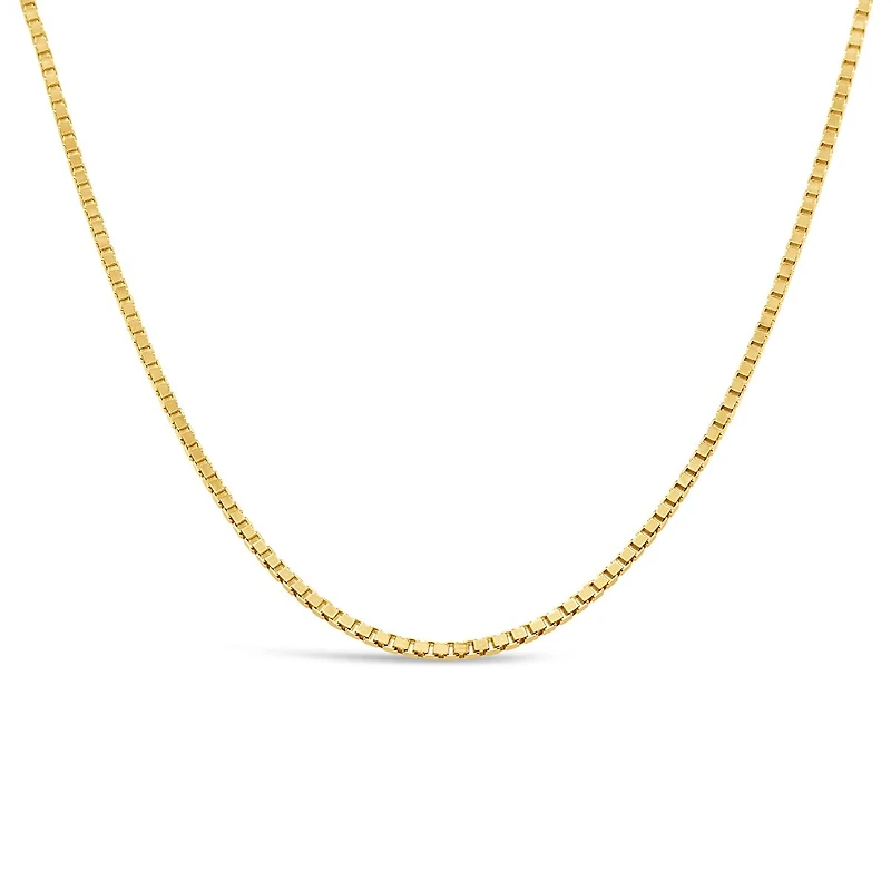 14K Yellow Gold 22" 1.3mm Box Chain
