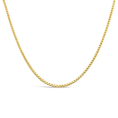14K Yellow Gold 22" 1.3mm Box Chain