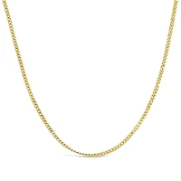 14K Yellow Gold 18" 1.05mm Diamond Cut Curb Chain
