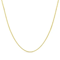 14K Yellow Gold 18" 1.05mm Diamond Cut Curb Chain