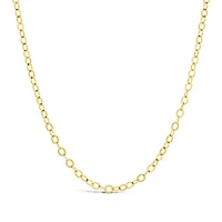 10K Yellow Gold 18" Flat Shiny Open Cable Chain