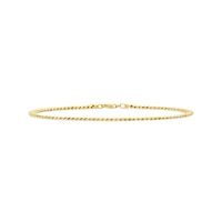 10K Yellow Gold 10" 3.75mm Semi-Solid Curb Anklet