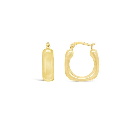 10K Yellow Gold Square Hoop Earring