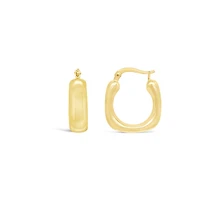 10K Yellow Gold Square Hoop Earring