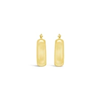 10K Yellow Gold Square Hoop Earring