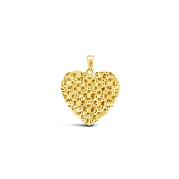 10K Yellow Gold Puzzle Heart Pendant No Chain