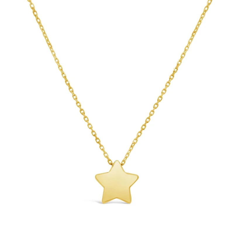 14K Yellow Gold 18" Star Pendant