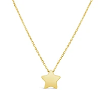 14K Yellow Gold 18" Star Pendant