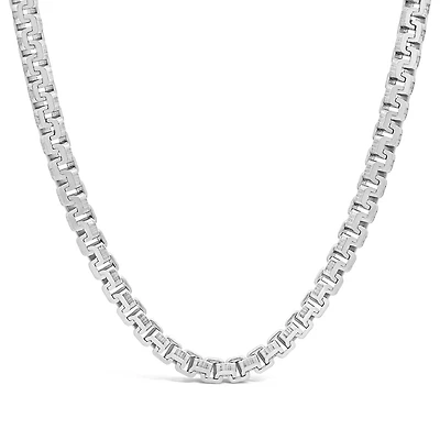 Sterling Silver 22" Greek Box Chain