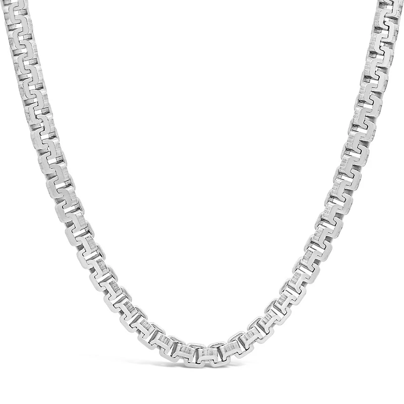Sterling Silver 24" Greek Box Chain