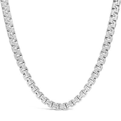 Sterling Silver 24" Greek Box Chain