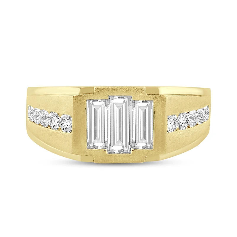 10K Yellow Gold 1.50CTW Men's Lab Grown Diamond Ring