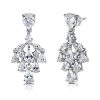 Sterling Silver Cubic Zirconia Drop Earrings
