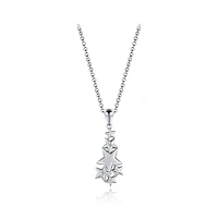 Sterling Silver Cubic Zirconia Star 19" Pendant