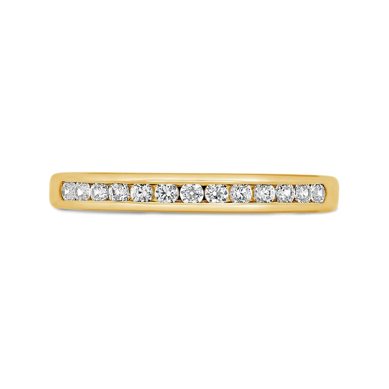 New Brilliance Lab Grown 0.25CTW Channel Set Diamond Band in 14K Yellow Gold