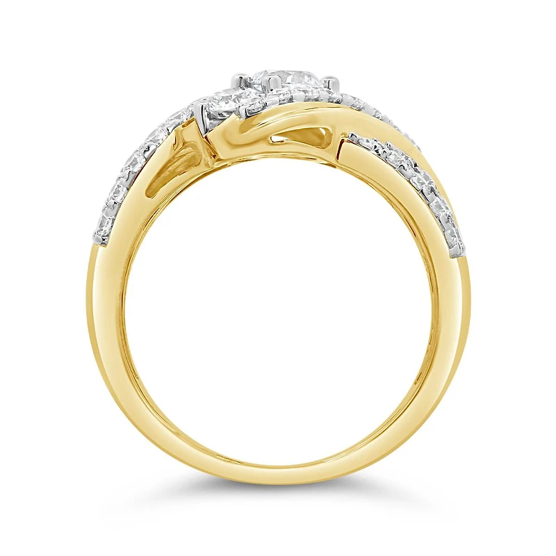 New Brilliance Lab Grown 1.45CTW Diamond Fashion Ring in 10K Yellow Gold