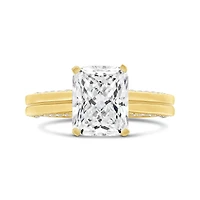 Jenny Packham 3.33CTW Radiant Lab Grown Diamond Bridal Ring in 18K Yellow Gold