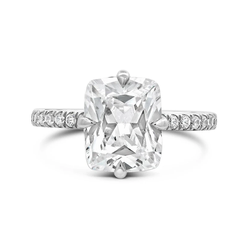 Jenny Packham Lab Grown 4.50CTW Cushion Diamond Bridal Ring in 18K White Gold