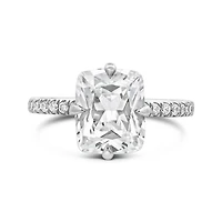 Jenny Packham Lab Grown 4.50CTW Cushion Diamond Bridal Ring in 18K White Gold