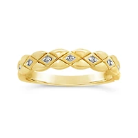 Diamond Stackable Ring in 10K Yellow Gold