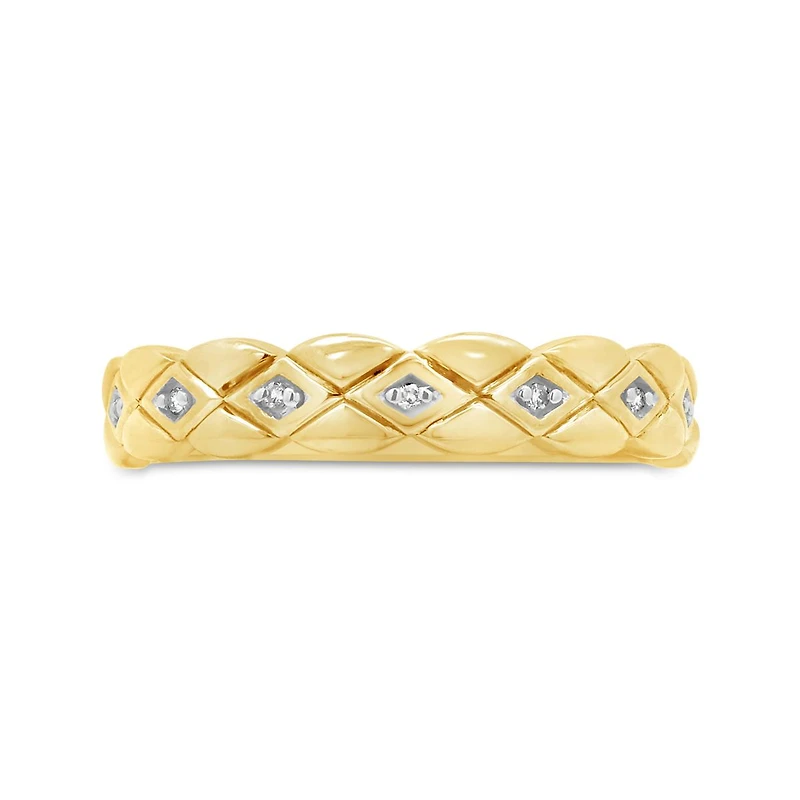 Diamond Stackable Ring in 10K Yellow Gold