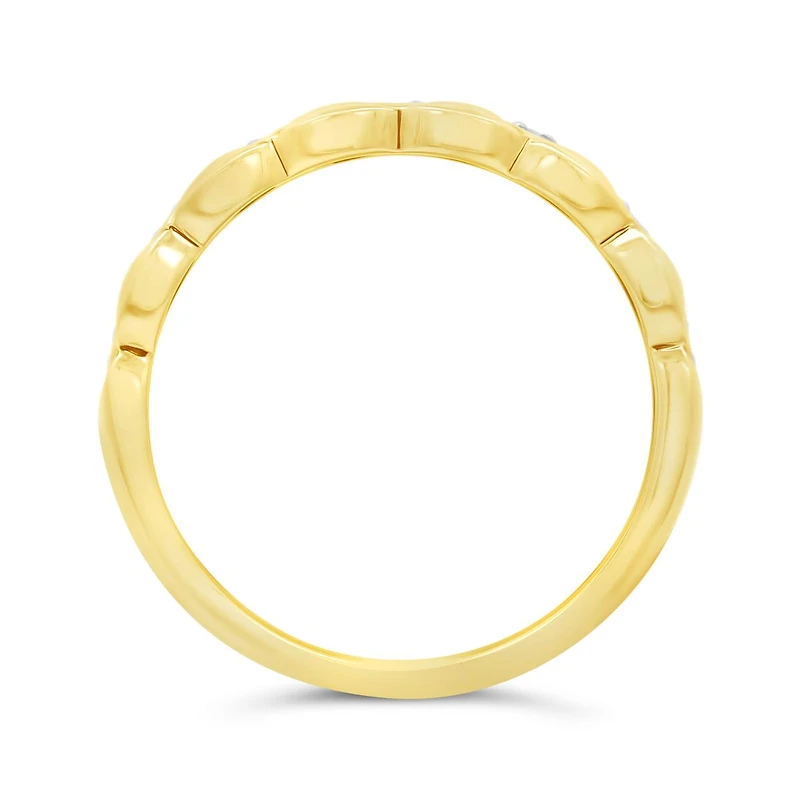 Diamond Stackable Ring in 10K Yellow Gold