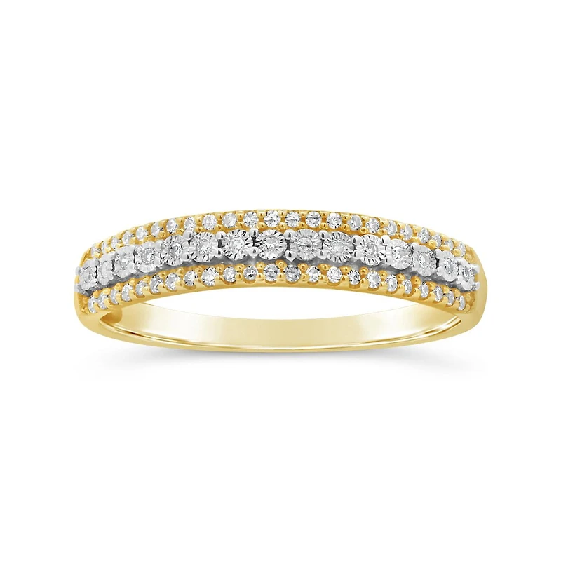 0.15CTW Diamond Stackable Band in 10K Yellow Gold