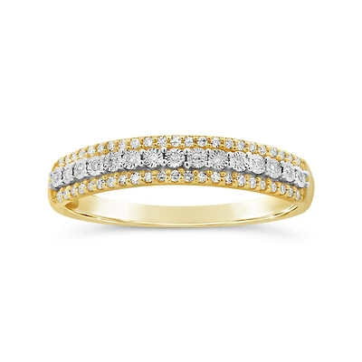 0.15CTW Diamond Stackable Band in 10K Yellow Gold