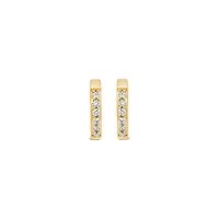Glacier Fire Canadian 0.15CTW Diamond Hoop Earrings in 10K Yellow Gold