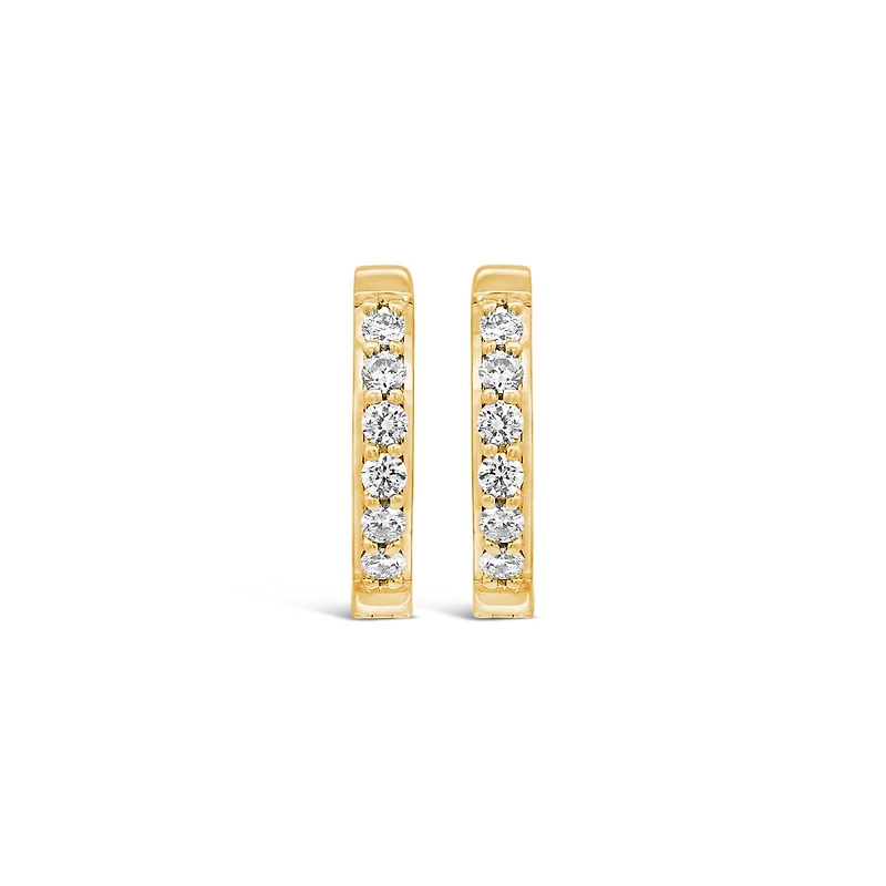Glacier Fire Canadian 0.25CTW Diamond Hoop Earrings in 10K Yellow Gold