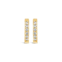 Glacier Fire Canadian 0.25CTW Diamond Hoop Earrings in 10K Yellow Gold