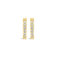 Glacier Fire Canadian 0.50CTW Diamond Hoop Earrings in 10K Yellow Gold