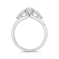 1.00Ctw Diamond Bridal Set In 10K White Gold