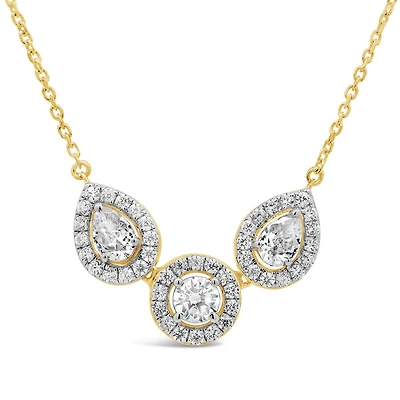 New Brilliance Lab Grown 0.95CTW Diamond Necklace in 10K Yellow Gold