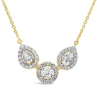 New Brilliance Lab Grown 0.95CTW Diamond Necklace in 10K Yellow Gold