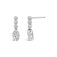 New Brilliance Lab Grown 2.60CTW Diamond Dangle Earrings in 10K White Gold