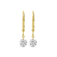 Pierced by Light Lab Grown 1.00CTW Diamond Dangle Earrings in 10K Yellow Gold