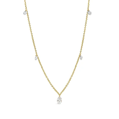 Pierced by Light Lab Grown 1.00CTW Diamond Necklace in 10K Yellow Gold