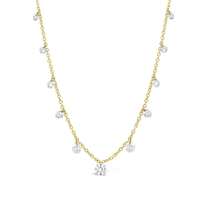Pierced by Light Lab Grown 2.00CTW Diamond Necklace in 10K Yellow Gold