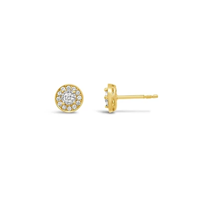 Glacier Fire Canadian 0.26CTW Diamond Fashion Stud Earrings in 10K Yellow Gold