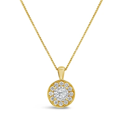 Glacier Fire Canadian 0.16CTW Diamond Pendant in 10K Yellow Gold