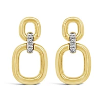 Lab Grown Diamond Geometric Earrings in 18K Yellow Gold Vermeil